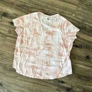 Old Navy Pink and White Tie Dye TShirt